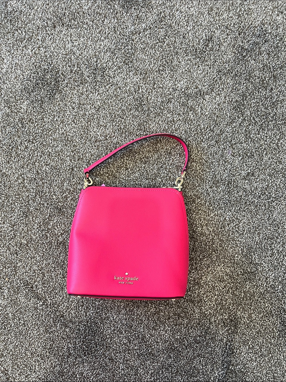 kate spade Fuchsia Pebbled Leather Shoulder Bag with Top Handle
